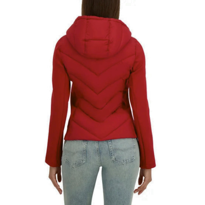 DKNY - Manteau en Matériaux Mixte pour Femme-Womens-Mixed-Media-Jacket-1137700-1950782-Rouge-Red