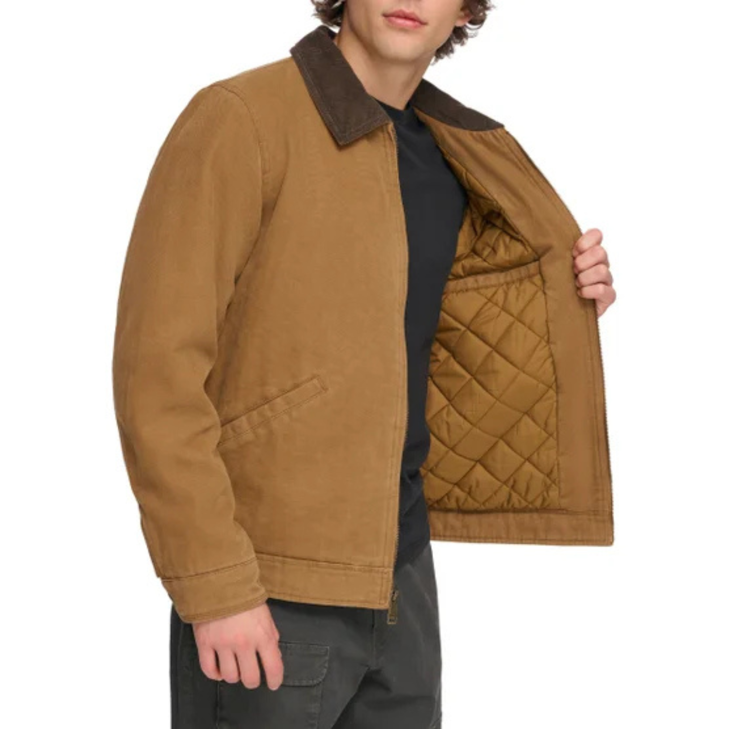 LEVI'S - Veste en Toile pour Homme-Mens-Canvas-Jacket-Brun-Brown-9027702-1961473