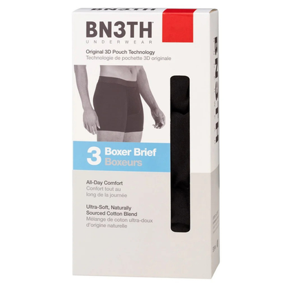 BN3TH - Paquet de 3 Boxers pour Homme-Mens-3-pack-Boxer-brief-Noir-Black-1951550-1960260