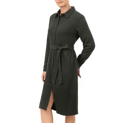 KERSH - Robe à Manches Longues pour Femme-Womens-Long-Sleeve-Dress-vert-green-1942128-1942123