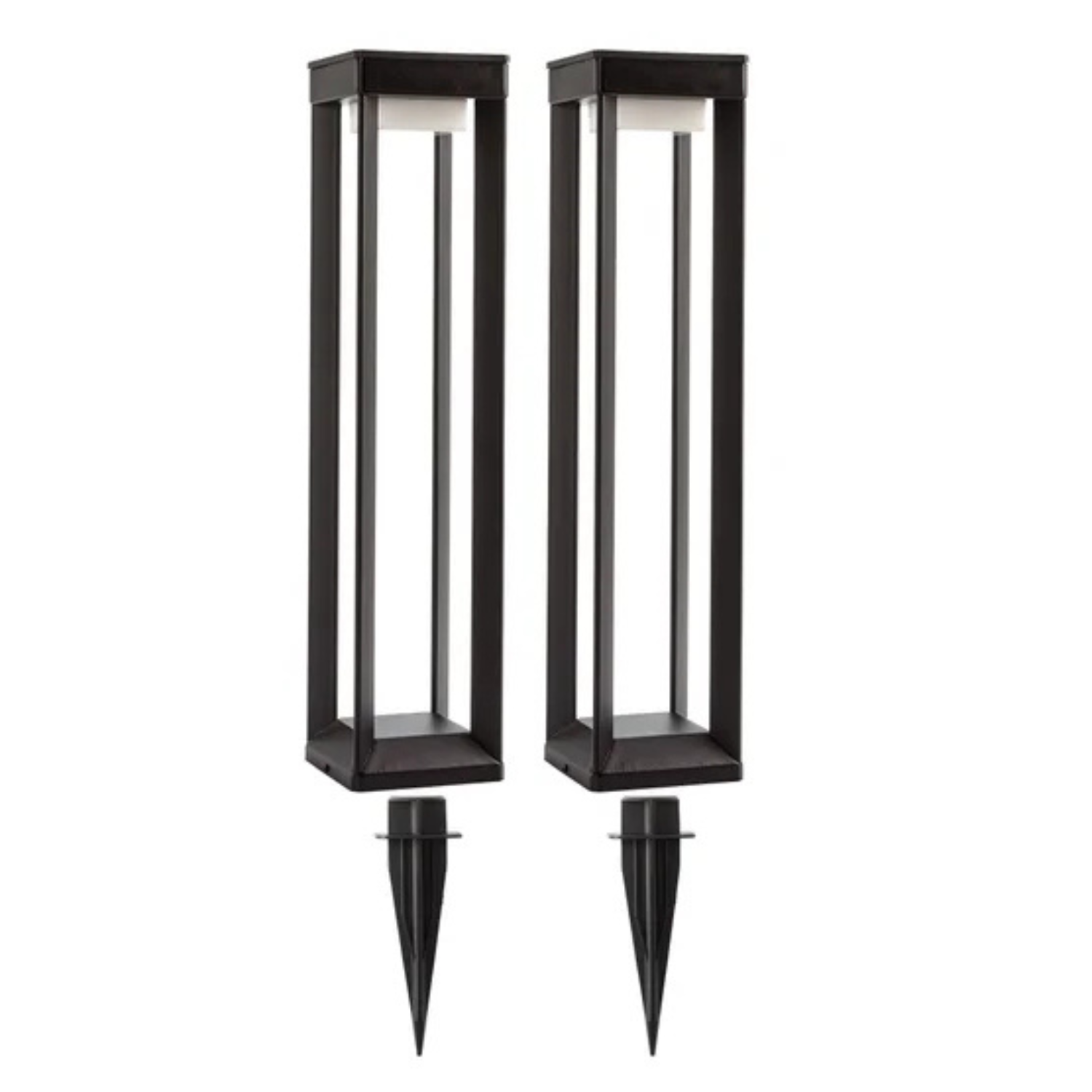 PRISMAX SOLUTIONS - Ensemble de 2 Lampes Solaires de Parterre-Set-Of-2-Pathway-Bollard-Solar-light-1806355