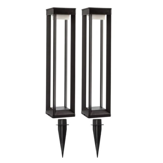 PRISMAX SOLUTIONS - Ensemble de 2 Lampes Solaires de Parterre-Set-Of-2-Pathway-Bollard-Solar-light-1806355