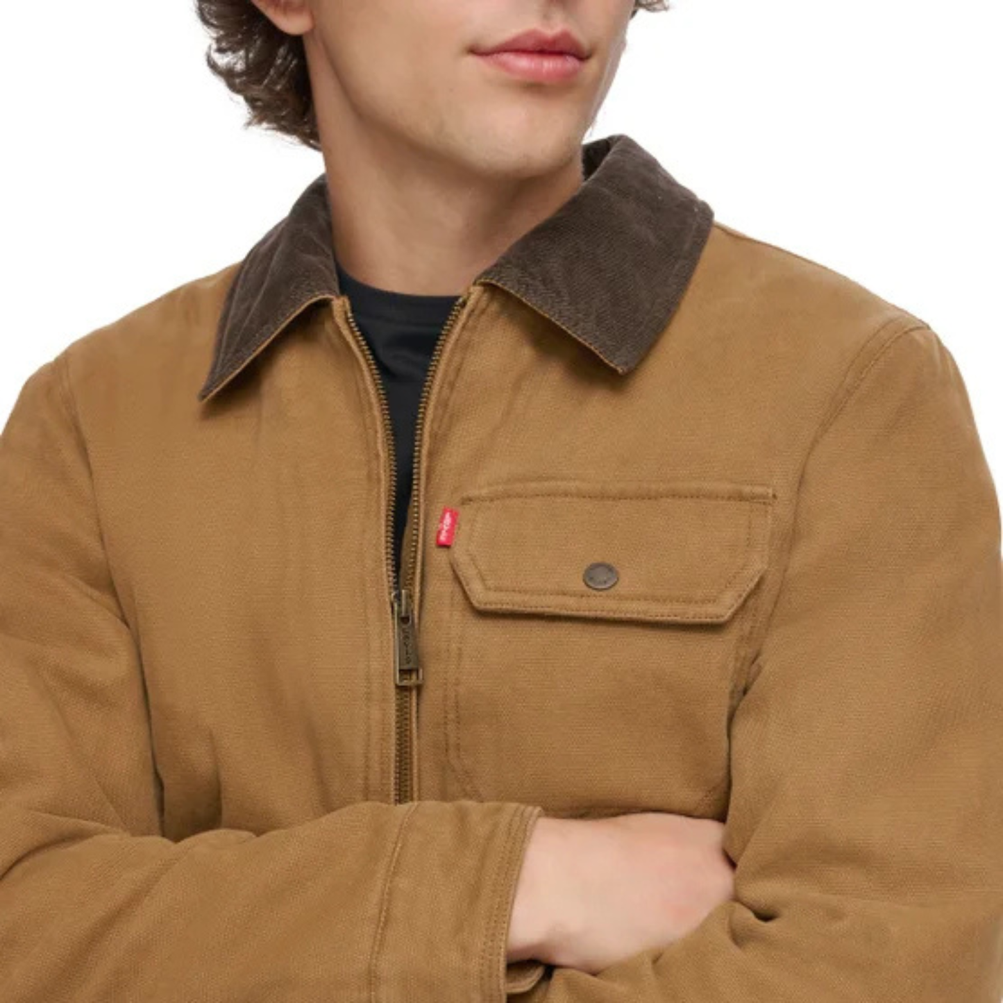 LEVI'S - Veste en Toile pour Homme-Mens-Canvas-Jacket-Brun-Brown-9027702-1961473