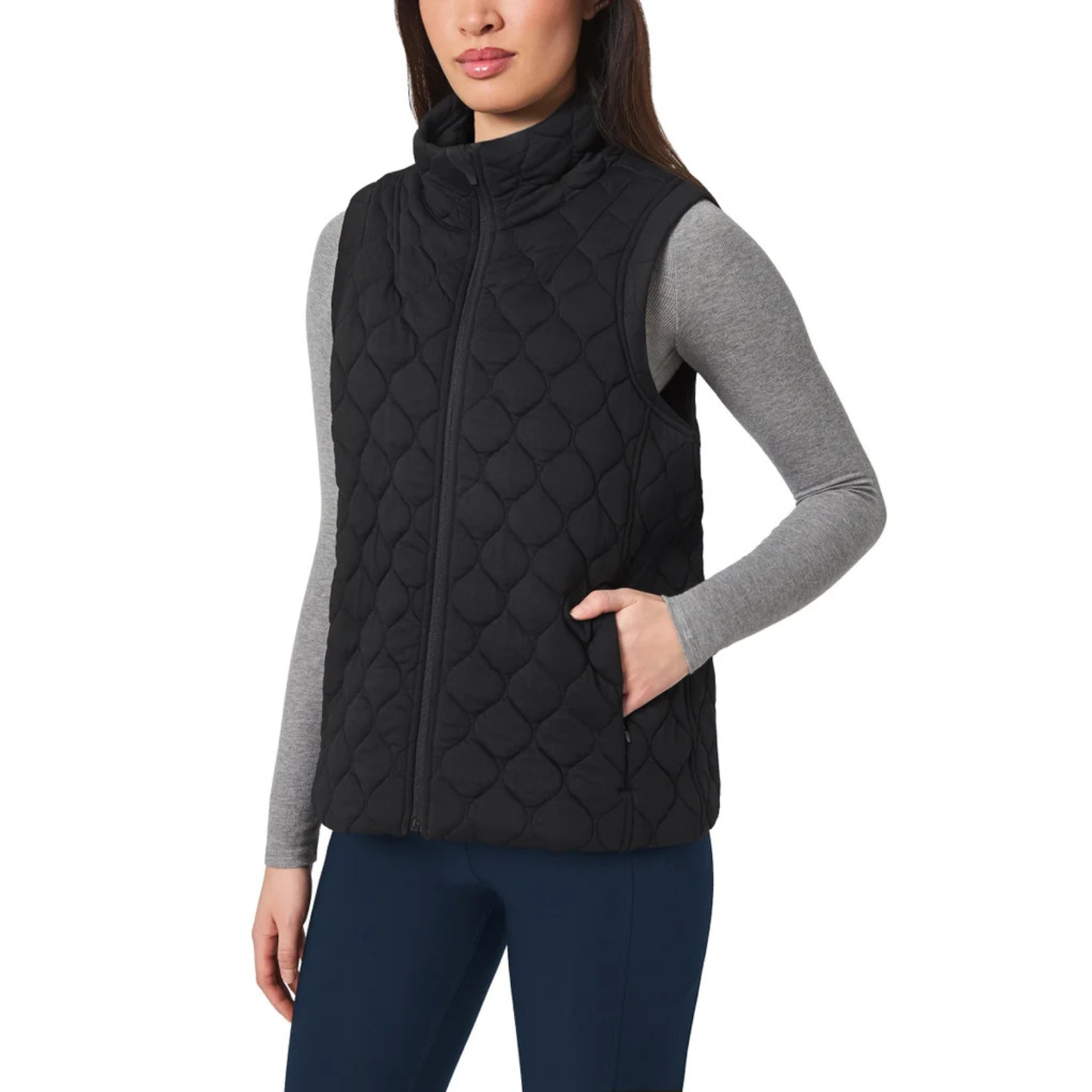 KIRKLAND SIGNATURE - Veste Matelassée pour Femme-Womens-quilted-vest-Noir-Black-7771811-1922499