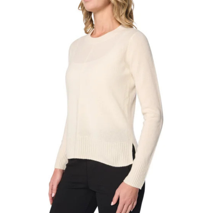 ADVENT - Chandail en Cachemire pour Femme-Womens-Cashmere-Sweater-Blanc-Crème-White-Cream-1868448-1868444