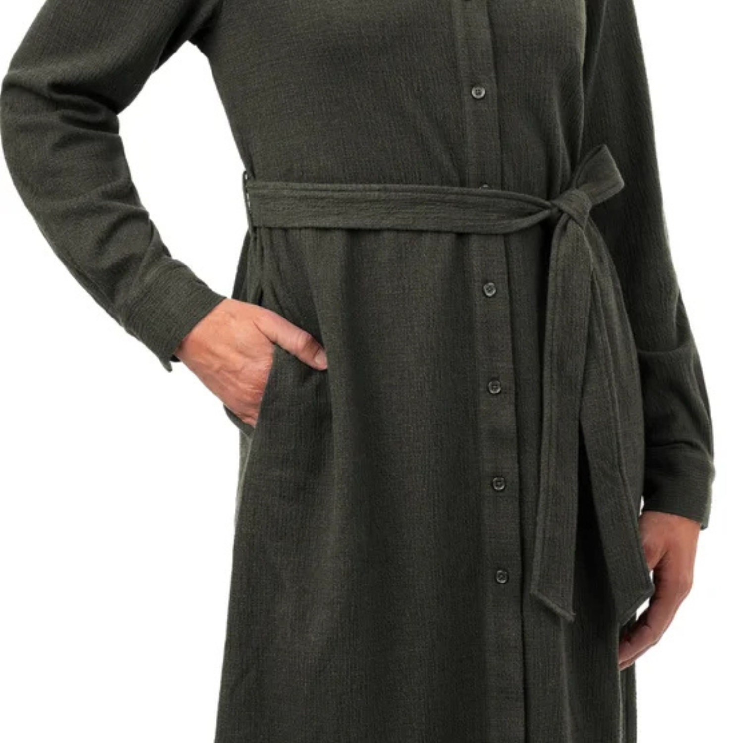 KERSH - Robe à Manches Longues pour Femme-Womens-Long-Sleeve-Dress-vert-green-1942128-1942123
