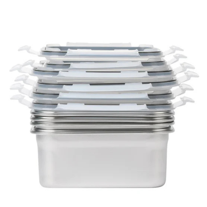 NEOFLAM - Ensemble de 6 Contenants en Acier Inoxydable-6-Stainless-Steel-Container-Set-8523323