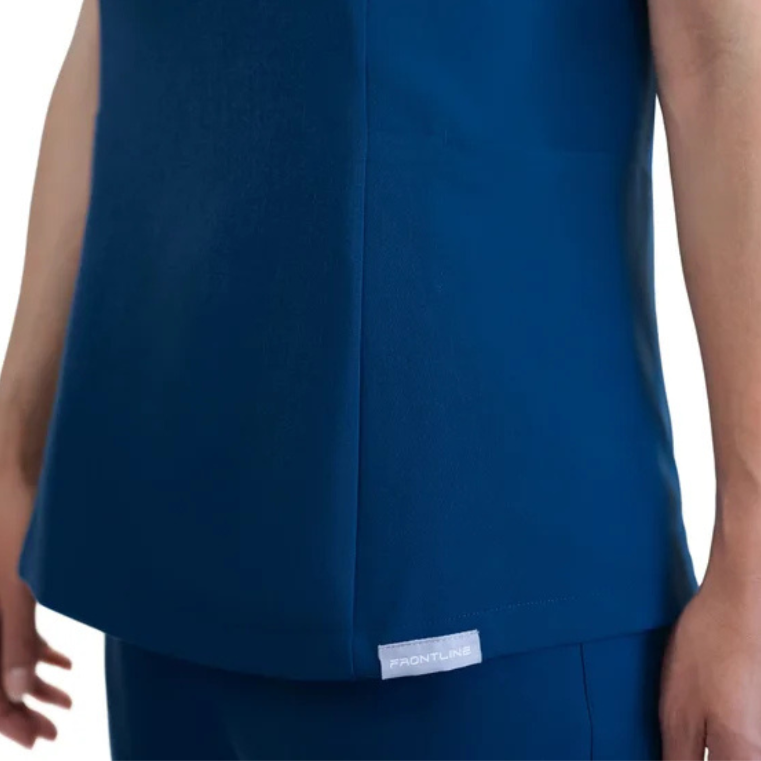 FRONTLINE - Haut Médical pour Femme-Womens-V-Neck-Scrub-Top-Bleu-Marine-Blue-Navy-1948013-1948006