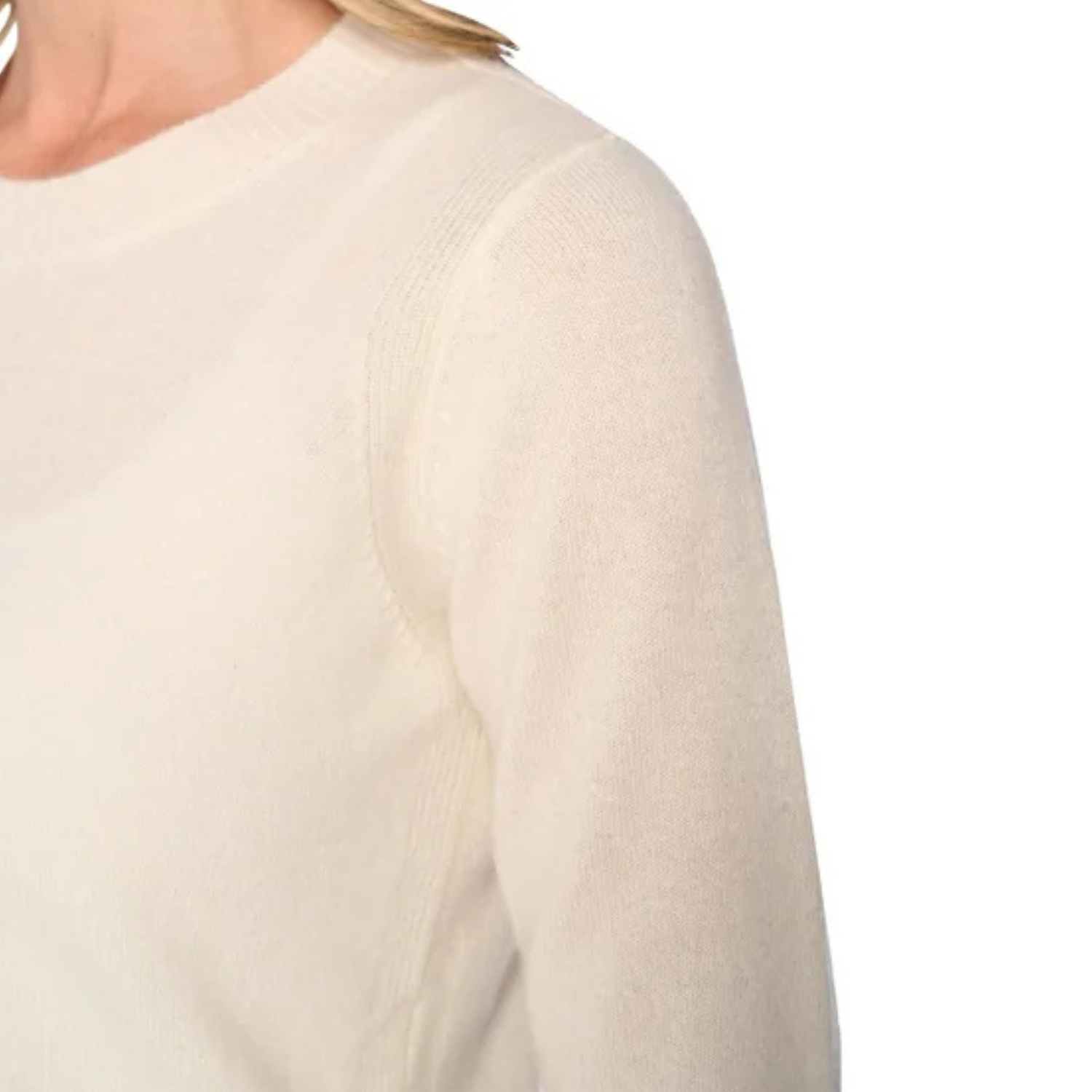 ADVENT - Chandail en Cachemire pour Femme-Womens-Cashmere-Sweater-Blanc-Crème-White-Cream-1868448-1868444