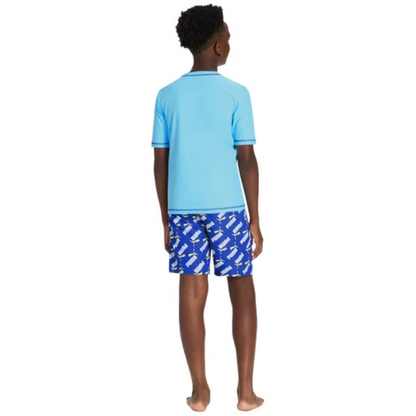 PUMA - Ensemble 2 Pièces Maillot Dermoprotecteur pour Garçon-Boys-rashguard-swin-set-2-piece-Bleu-Blue-7325501-1969745
