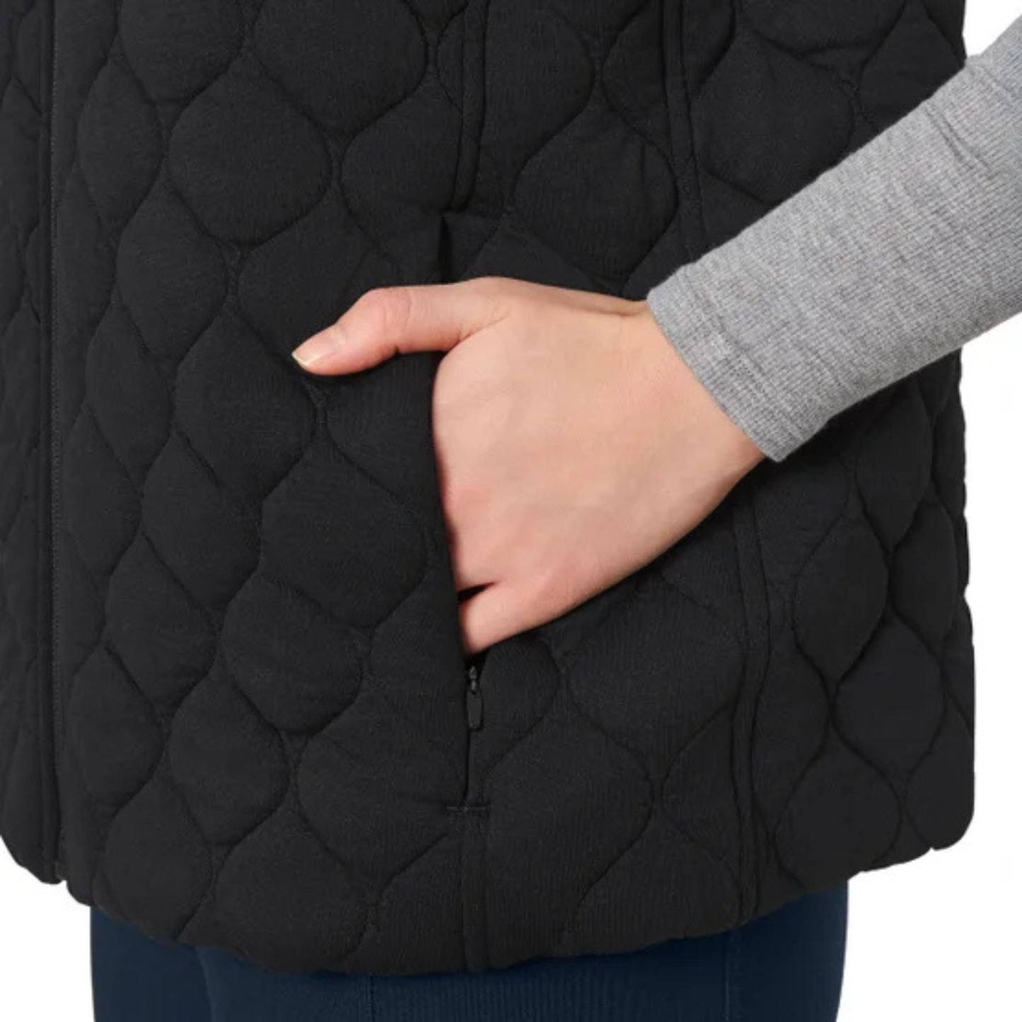 KIRKLAND SIGNATURE - Veste Matelassée pour Femme-Womens-quilted-vest-Noir-Black-7771811-1922499