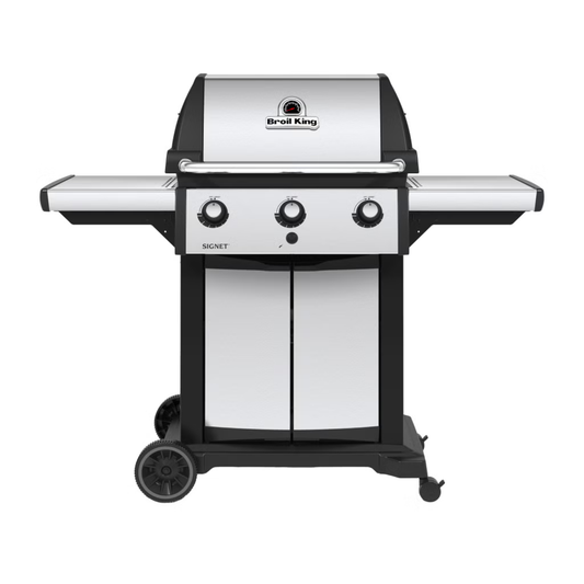 BROIL KING - Barbecue au Gaz Propane Signet 320 PRO à 3 Brûleurs Dual-Tube avec Housse Boîte Ouverte Modèle : 946814C - Signet 320 PRO 3-Burner Dual-Tube Propane Gas BBQ with Cover Open Box Model: 946814C