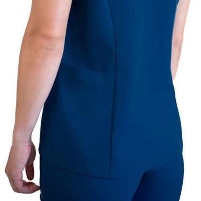 FRONTLINE - Haut Médical pour Femme-Womens-V-Neck-Scrub-Top-Bleu-Marine-Blue-Navy-1948013-1948006