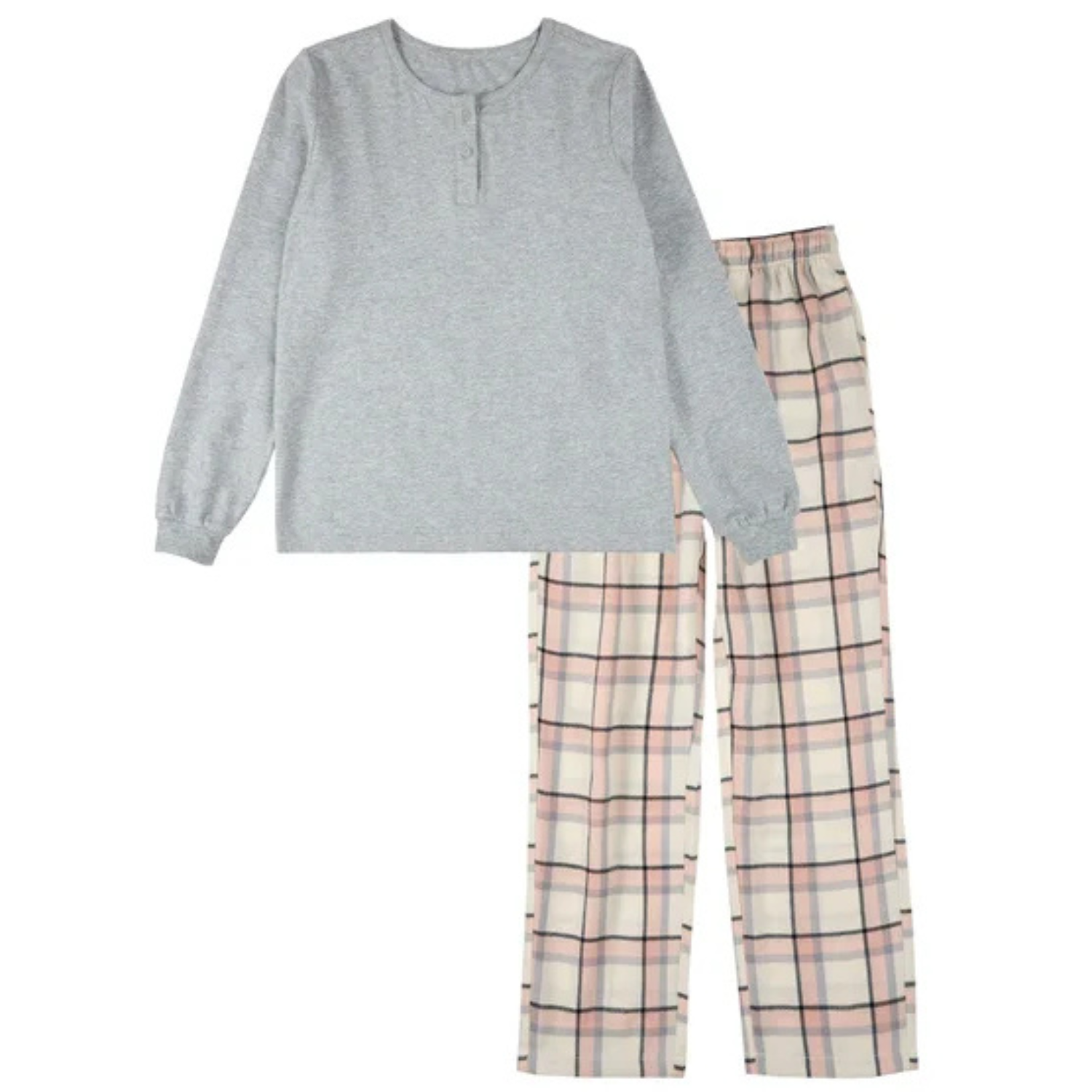 PL BY PETIT LEM - Ensemble Pyjama 2 Pièces pour Fille-Girls-Pyjama-Set-2-piece-Gris-Grey-9553535-1943197