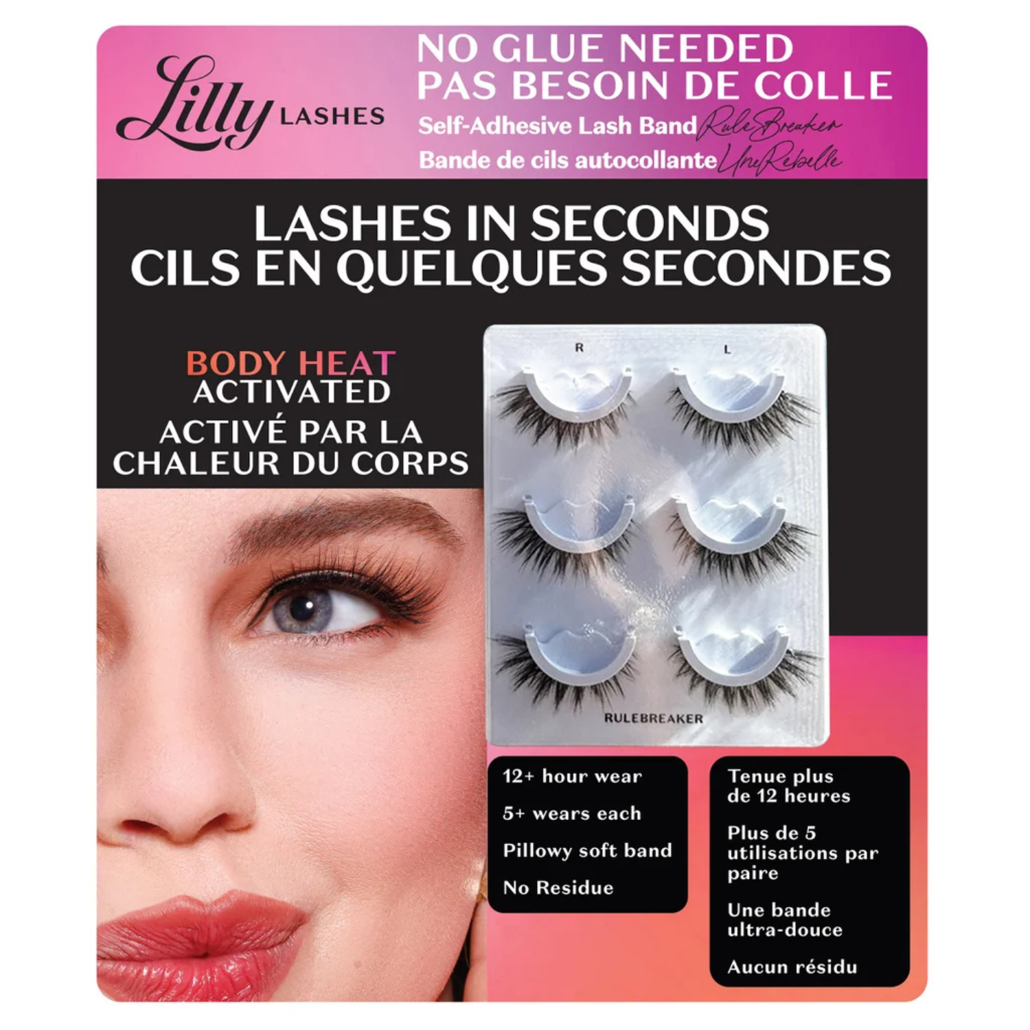 LILLY LASHES - 3 Paires de Bande de Cils autocollante-Self-adhesive-Lash-Band-3-Pairs-1931559