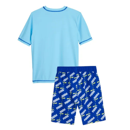 PUMA - Ensemble 2 Pièces Maillot Dermoprotecteur pour Garçon-Boys-rashguard-swin-set-2-piece-Bleu-Blue-7325501-1969745