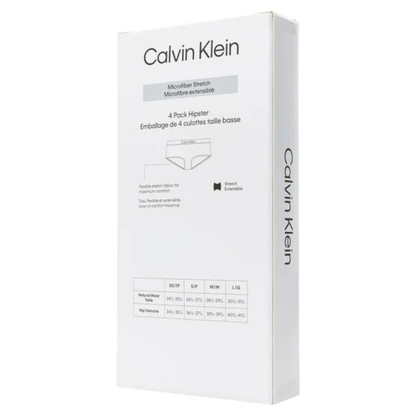 CALVIN KLEIN - Paquet de 4 Culottes Taille Basse pour Femme-4-Pack-Womens-Hipster-Brun-Noir-Rose-Blanc-Multi-Brown-Black-Pink-White-1995430-1973457