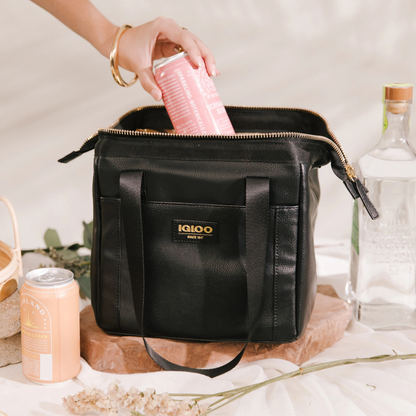 IGLOO - Sac-Repas Isotherme Luxe-Lunch-tote-cooler-bag-noir-black-2014223