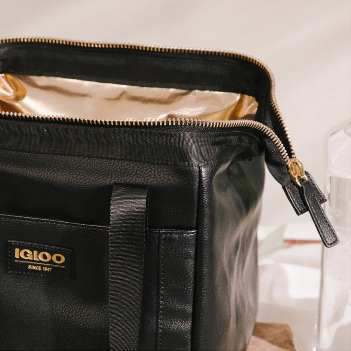 IGLOO - Sac-Repas Isotherme Luxe-Lunch-tote-cooler-bag-noir-black-2014223