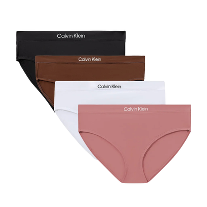 CALVIN KLEIN - Paquet de 4 Culottes Taille Basse pour Femme-4-Pack-Womens-Hipster-Brun-Noir-Rose-Blanc-Multi-Brown-Black-Pink-White-1995430-1973457