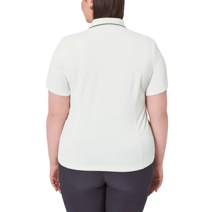 MONDETTA - Polo Manches Courtes pour Femme-Womens-Short-Sleeve-Polo-Blanc-white-1903731-1916313