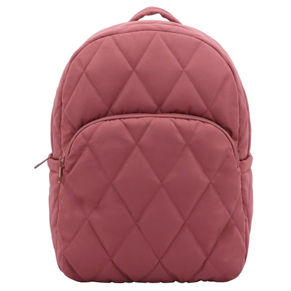 MYTAGALONGS - Sac à Dos Matelassé avec Passant pour Poignée de Valise - Quilted Backpack with Luggage Handle Sleeve