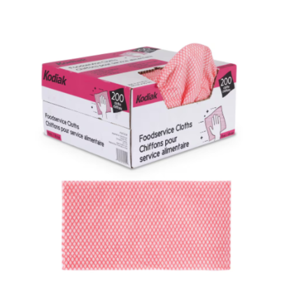 KODIAK - Boîte de 200 Chiffons Roses pour Service Alimentaire | KODIAK - Pink foodservice cloths, pack of 200 