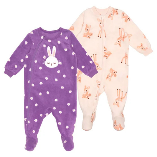 PEKKLE - Ensemble de 2 Dormeuses en Micropolaire-Kids-Micropolar-Sleepers-2-Pieces-Mauve-Rose-Purple-Pink-1936075