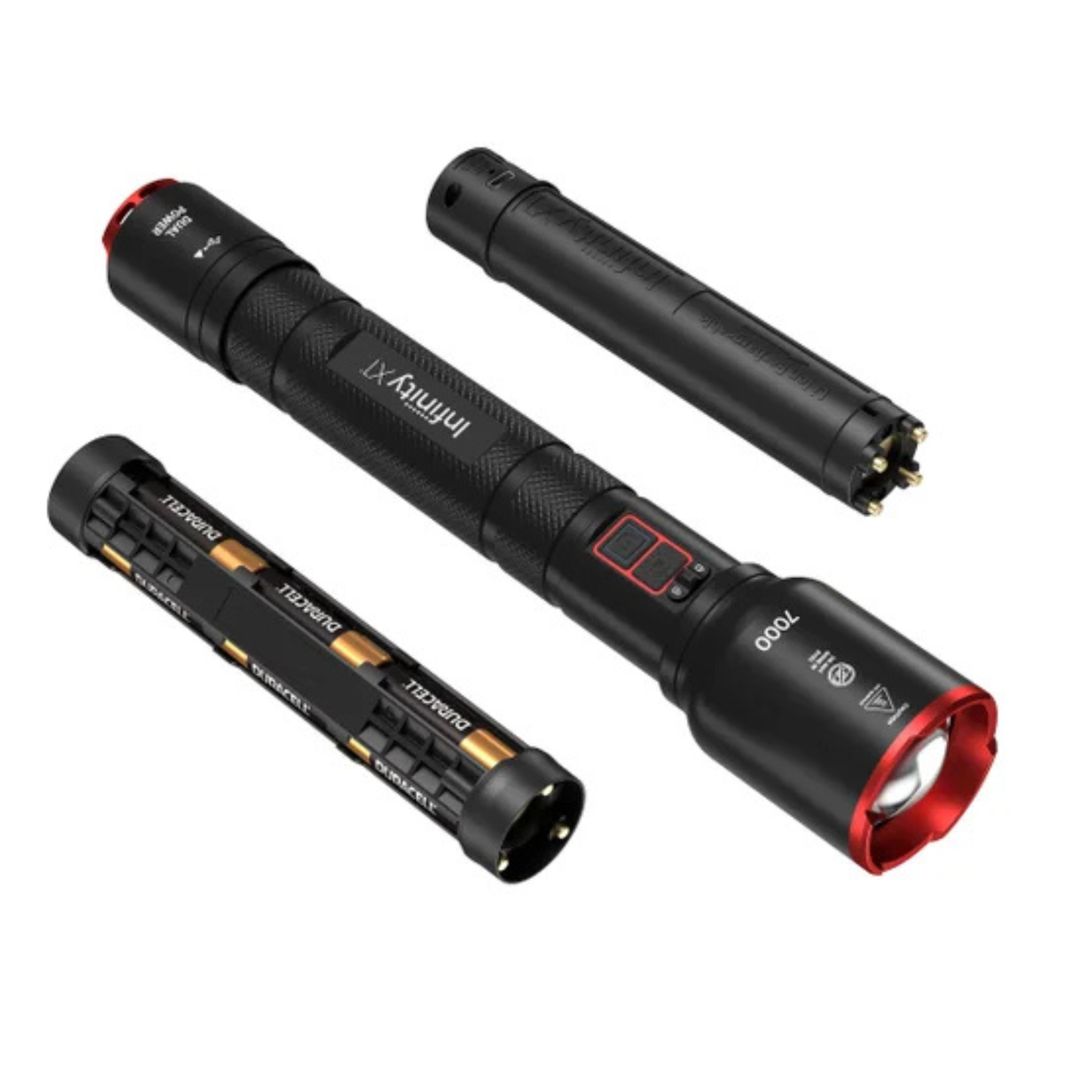 INFINITY X1 - Lampe de Poche à Alimentation Hybride 7000 Lumens-Dual-Power-Flashlight-1806405
