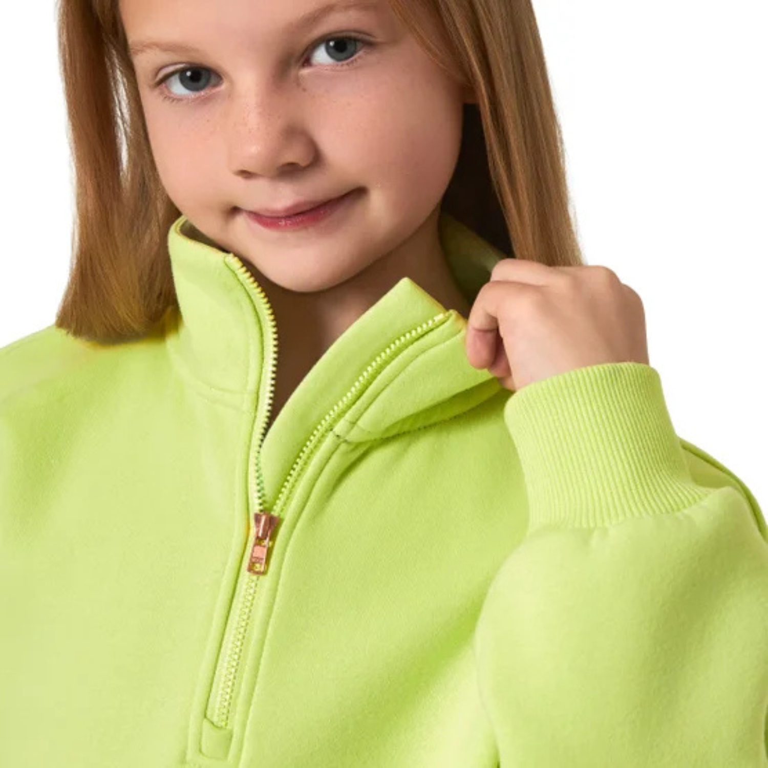 MONDETTA - Haut Polaire à Glissière un Quart pour Fille-Girls-1/4-Zip-Fleece-Top-Vert-Green-1882626-1965276