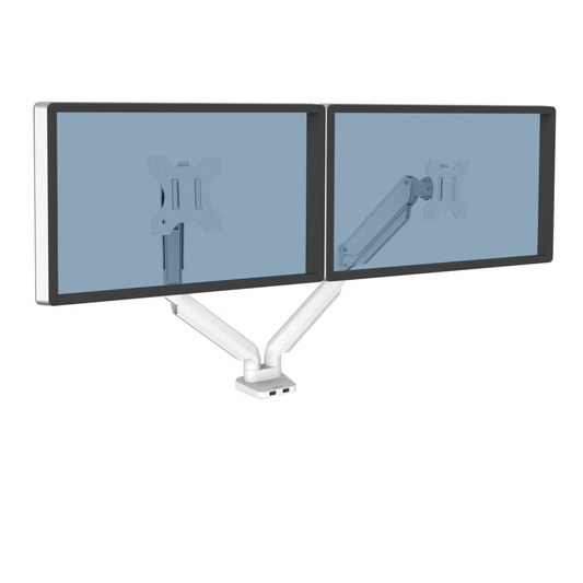 FELLOWES - Bras Porte -Écrans Double Platinum Séries - Platinum Series Dual Monitor Arm