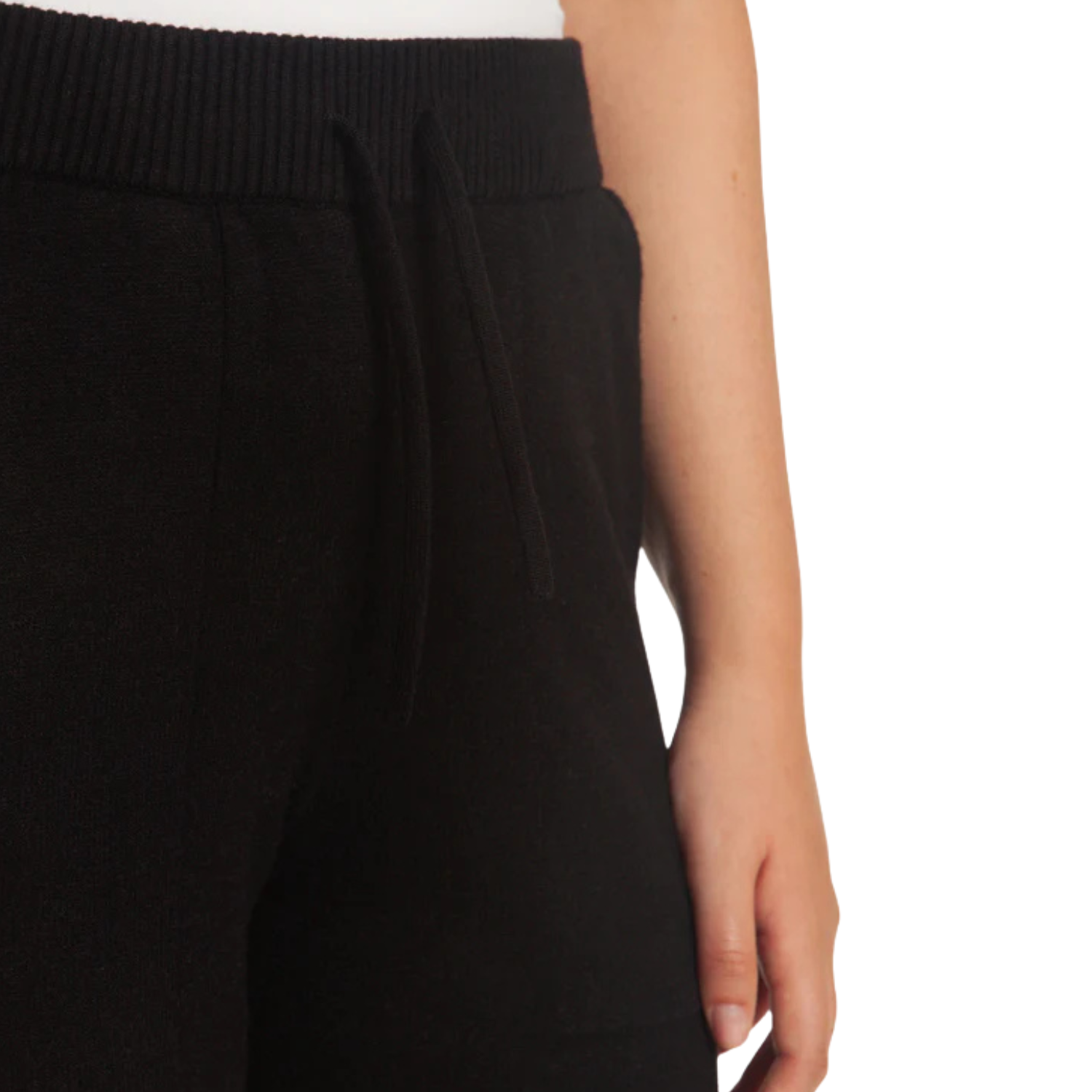 LAZYPANTS - Pantalon Jambe Droite en Tricot pour Femme-Womens-Straight-Leg-Knit-Pant-Noir-Black-1947713
