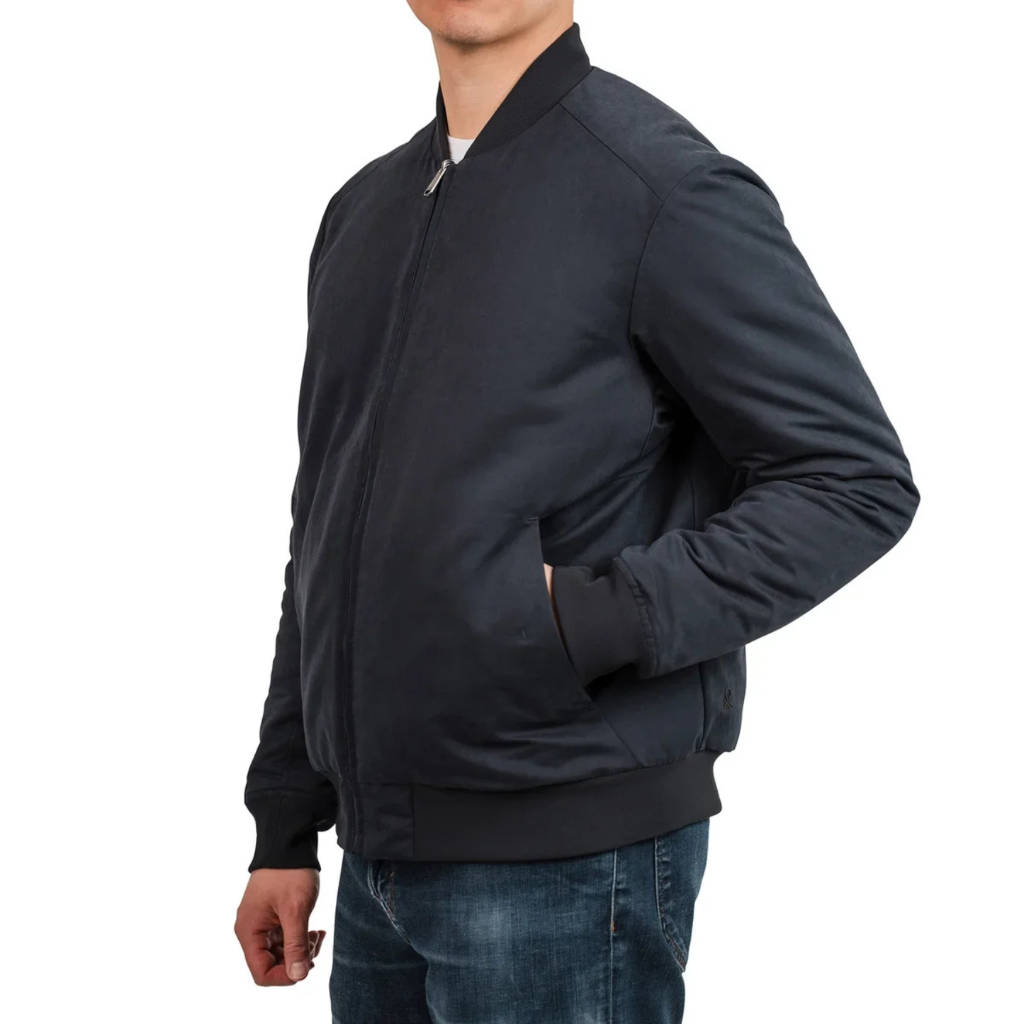 UNITED COLORS OF BENETTON - Blouson Réversible pour Homme-Mens-Reversible-Jacket-Noir-Black-9551500