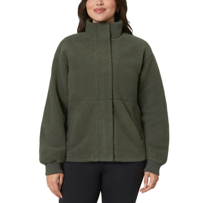 MONDETTA - Veste en Sherpa pour Femme-Womens-Sherpa-Jacket-Vert-Green-1952362-1936814