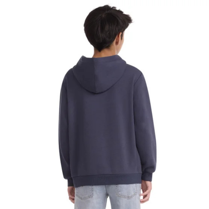 CONVERSE - Chandail à Capuchon en molleton pour Enfant-Kids-Fleece-Hoodie-Marine-Bleu-Navy-Blue-7582525-1981021