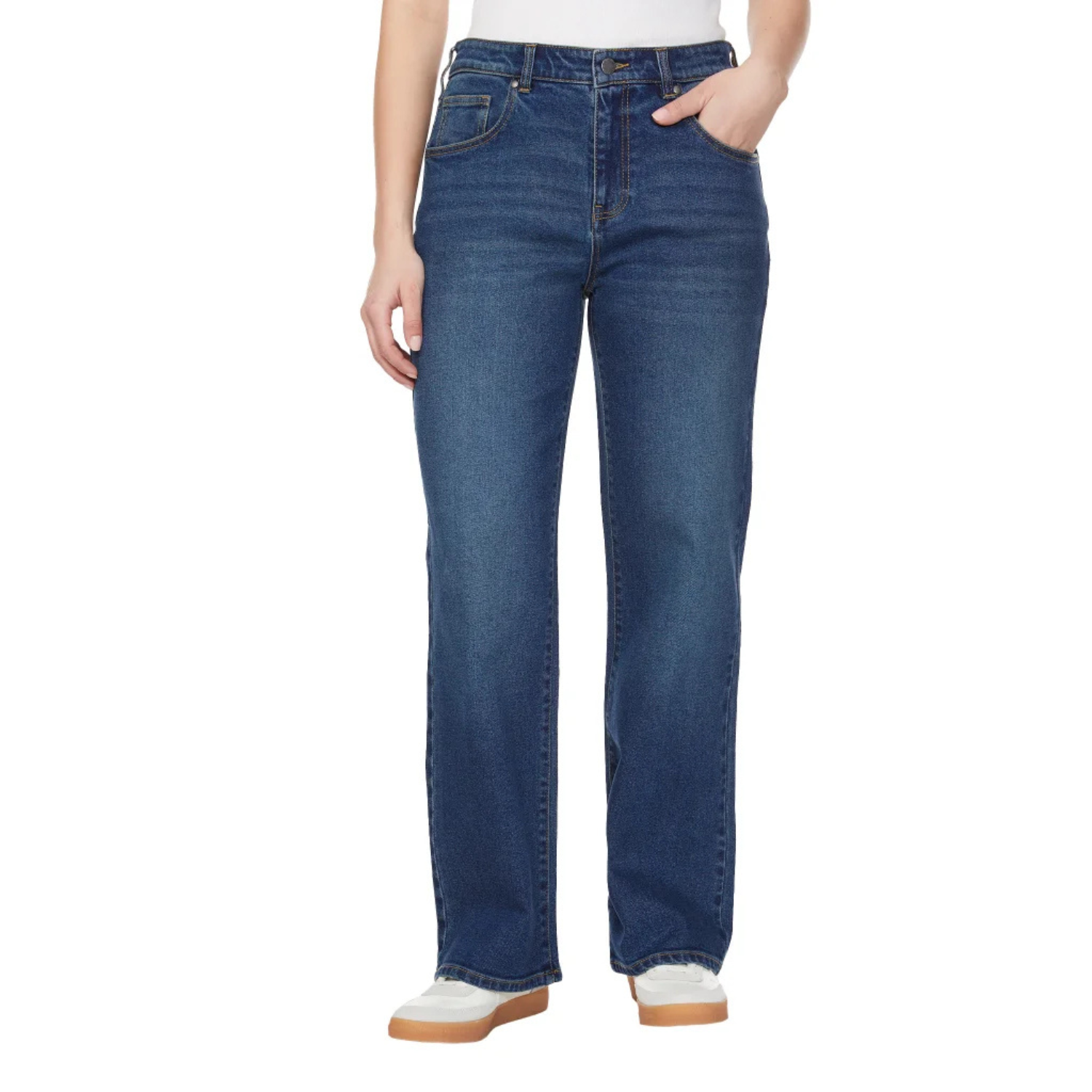 BUFFALO - Jeans Taille Haute et Jambe Large pour Femme-Womens-High-Rise-Wide-Leg-Jeans-Bleu-Blue-1792629-1916346