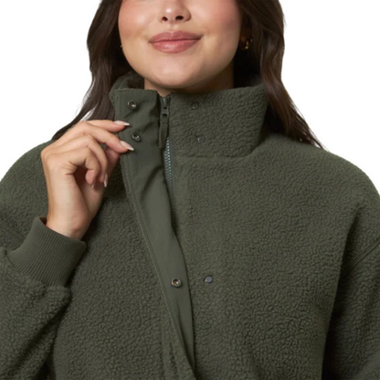 MONDETTA - Veste en Sherpa pour Femme-Womens-Sherpa-Jacket-Vert-Green-1952362-1936814
