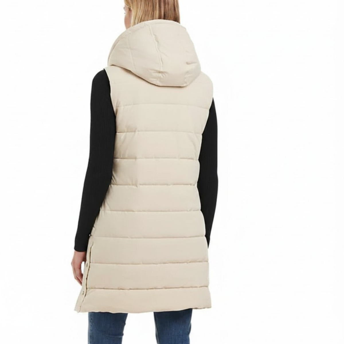 SANCTUARY - Veste Matelassée à Capuchon pour Femme-womens-Hooded-puffer-vest-crème-cream-beige-8114001