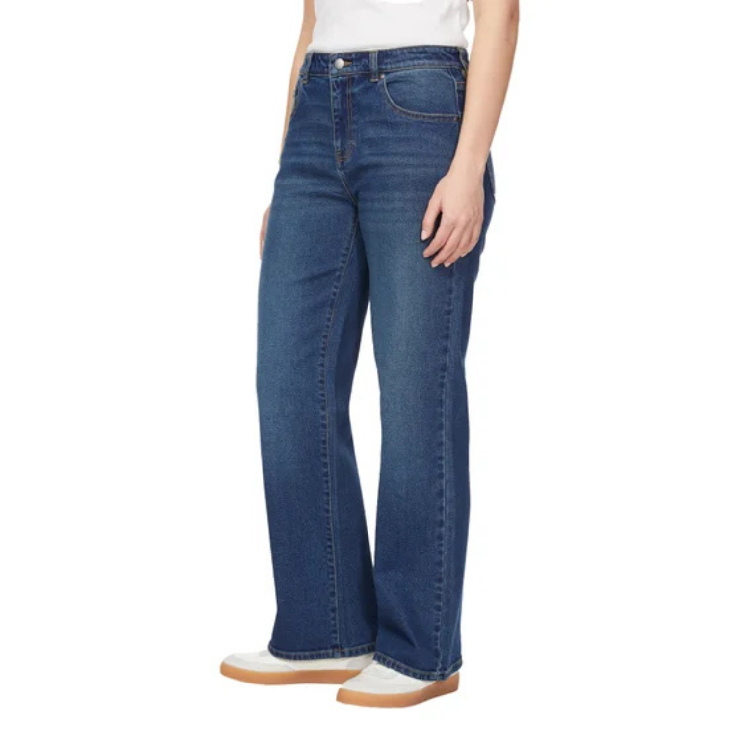 BUFFALO - Jeans Taille Haute et Jambe Large pour Femme-Womens-High-Rise-Wide-Leg-Jeans-Bleu-Blue-1792629-1916346