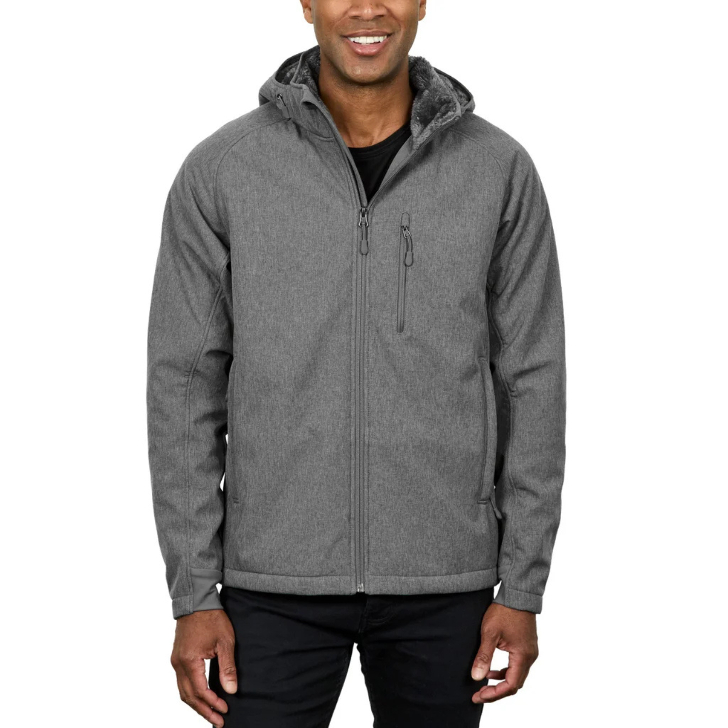 KIRKLAND SIGNATURE -  Manteau Coquille Souple pour Homme-Mens-Softshell-Jacket-Gris-Grey-1884001-1916168