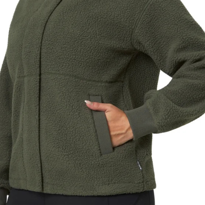 MONDETTA - Veste en Sherpa pour Femme-Womens-Sherpa-Jacket-Vert-Green-1952362-1936814