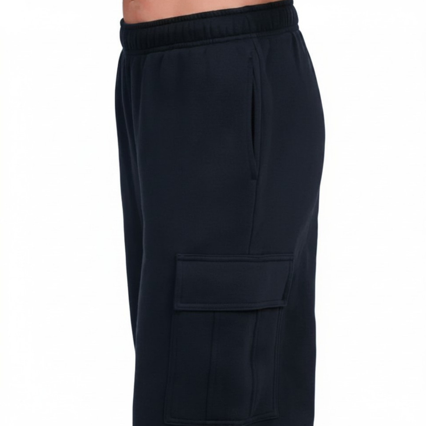 TUFF ATHLETICS - Pantalon Cargo en Molleton pour Femme-Womens-Fleece-Cargo-Jogger-Marine-Bleu-Navy-blue-1930075