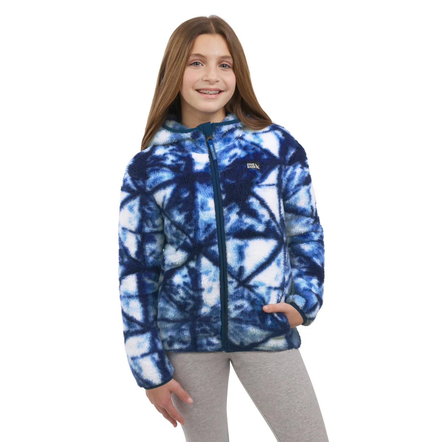 EDDIE BAUER - Manteau en Molleton pour Enfant-Kids-Fleece-Jacket-Bleu-Blue-2125500