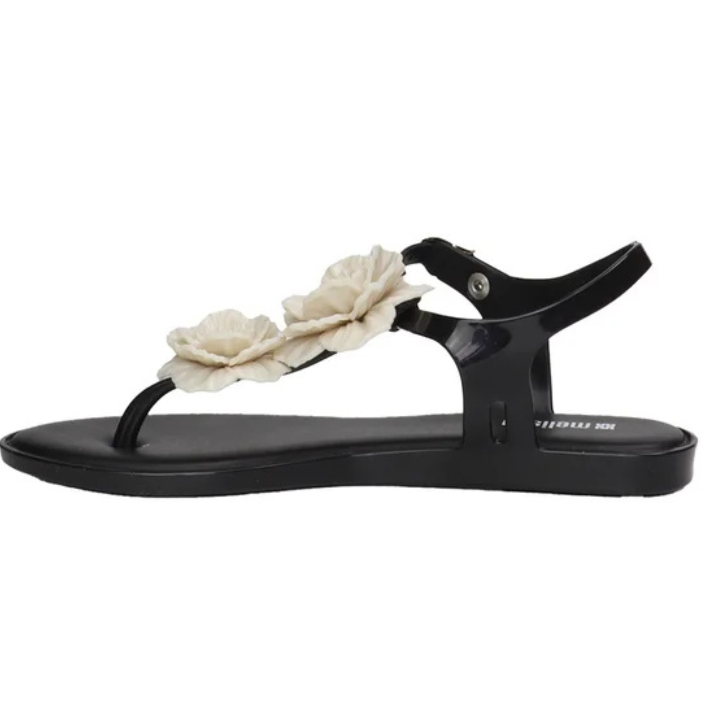 MELISSA - Sandales pour Femme-Womens-sandal-Fleur-Blanc-Noir-Flower-White-Black-1984148-2012418