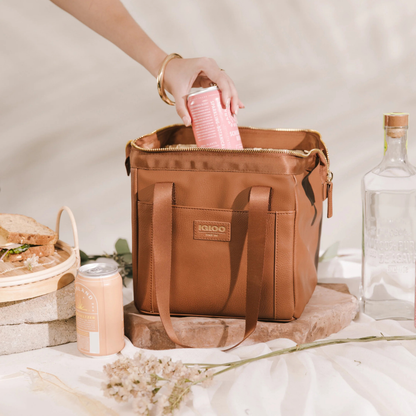 IGLOO - Sac-Repas Isotherme Luxe-Lunch-tote-cooler-bag-Brun-cognac-Brown-2014223