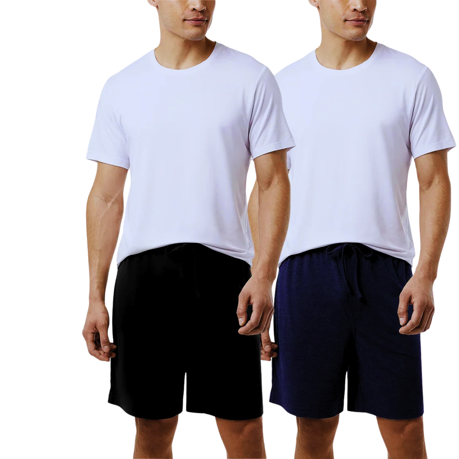 32° HEAT - Ensemble de 2 Shorts de Détente pour Homme-Mens-2-Pack-Lounge Shorts-Noir-Marine-Black-Navy-6679040
