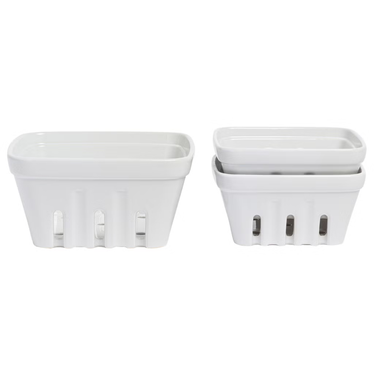 OVER & BACK - Ensemble de 3 Paniers Polyvalents en Grès - 3-Piece Multipurpose Stoneware Basket Set
