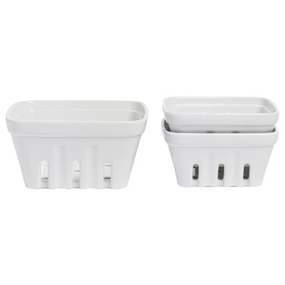 OVER & BACK - Ensemble de 3 Paniers Polyvalents en Grès - 3-Piece Multipurpose Stoneware Basket Set