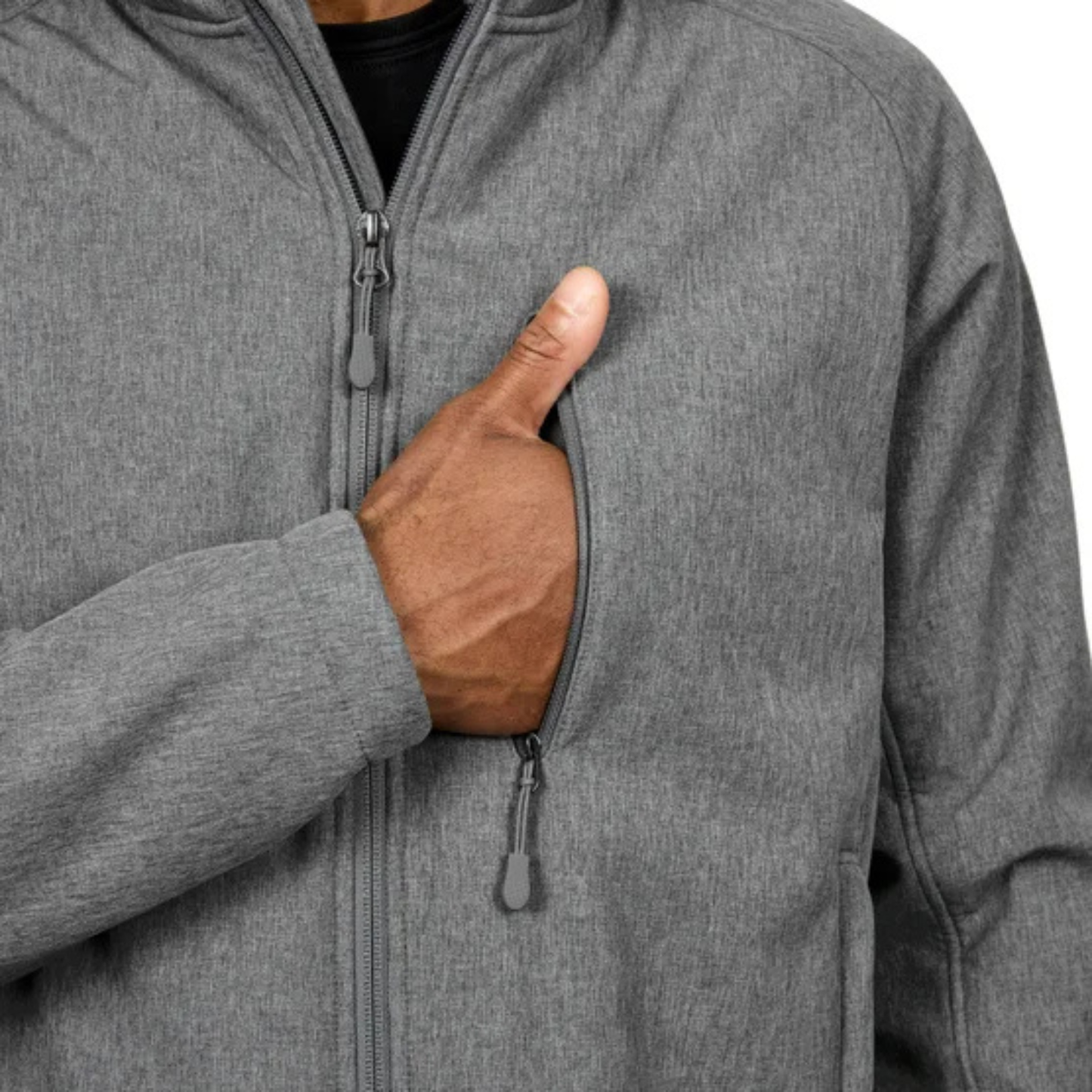 KIRKLAND SIGNATURE -  Manteau Coquille Souple pour Homme-Mens-Softshell-Jacket-Gris-Grey-1884001-1916168