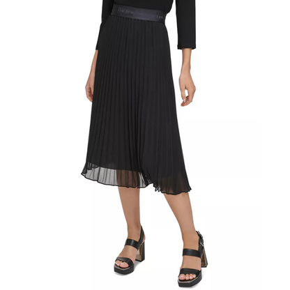 DKNY - Jupe Midi pour Femme-Womens-Midi-Skirt-Noir-Black
